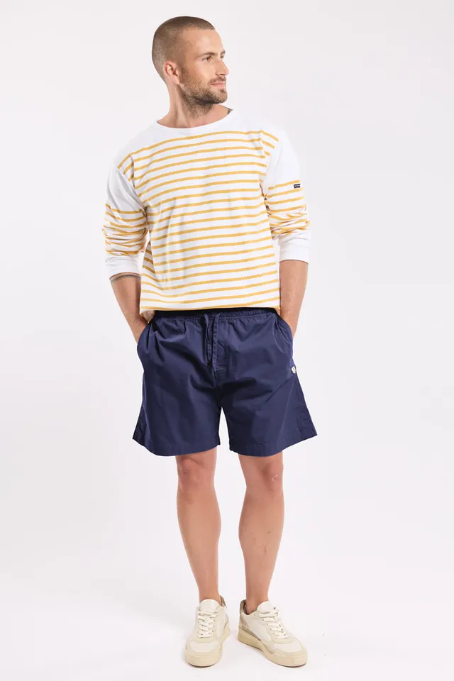 armor-lux-short-homme-toile-coton-taille-lastique-cordons image 1
