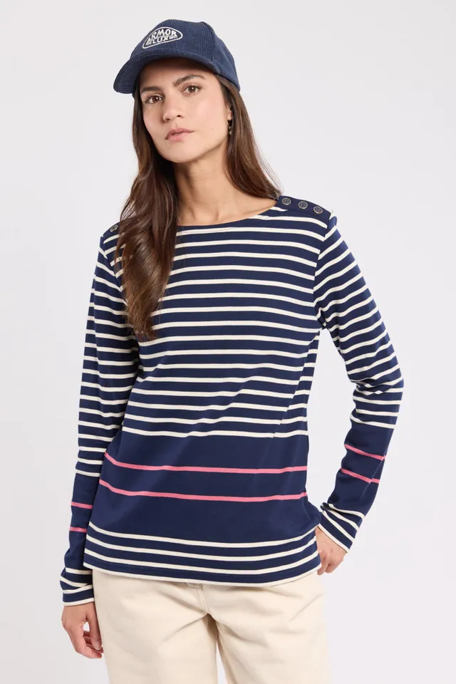 armor-lux-marini-re-femme-paule-boutonn-e-coton-pais-2 image 1