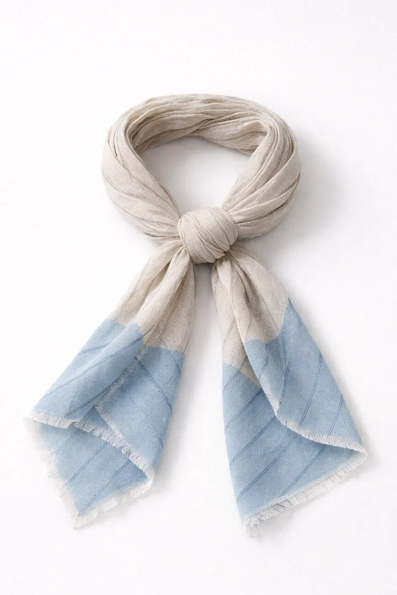 armor-lux-foulard-ray-coton-70x200-cm-franges image 1