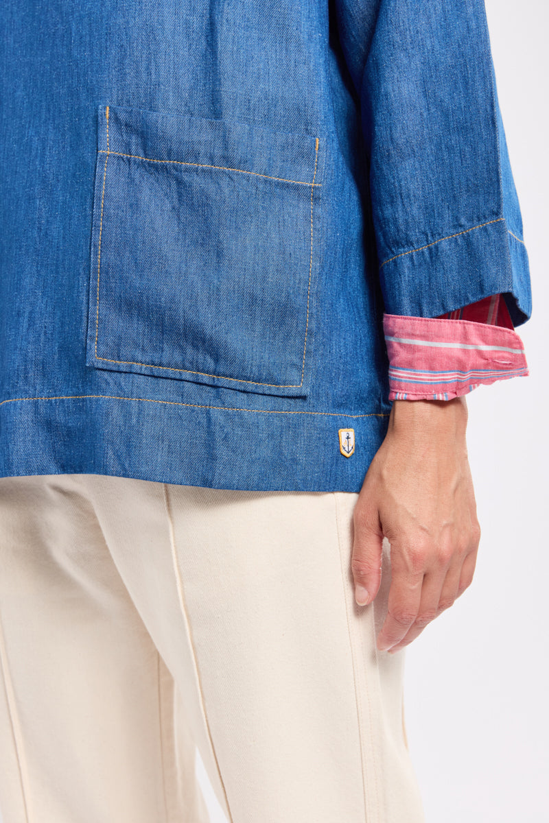 armor-lux-vareuse-denim-heritage-lyocell-et-lin-femme image 5
