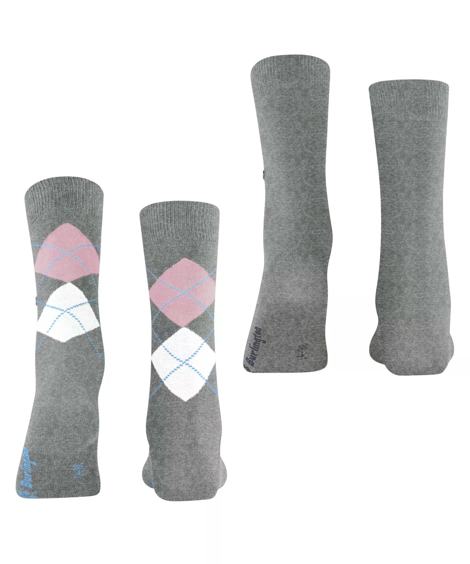 burlington-everyday-mix-multipack-femme-2-paires-coton-gris-clair-36-41 image 2