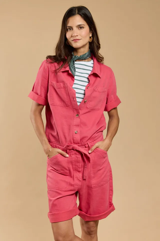 armor-lux-combishort-h-ritage-femme-coton-et-lyocell-col-chemise image 1