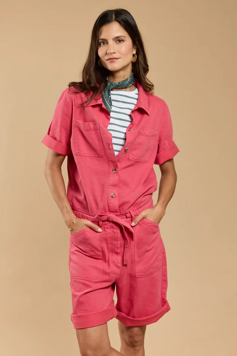 armor-lux-combishort-h-ritage-femme-coton-et-lyocell-col-chemise image 1