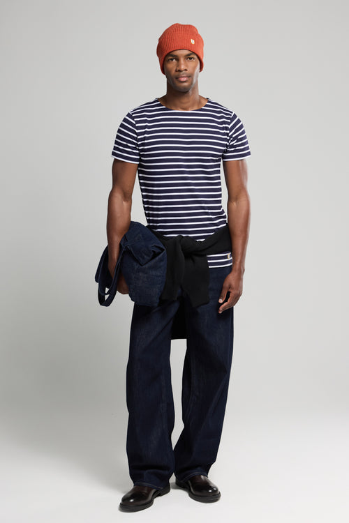 armor-lux-marini-re-homme-ray-e-manches-courtes-ancre-coton image 4