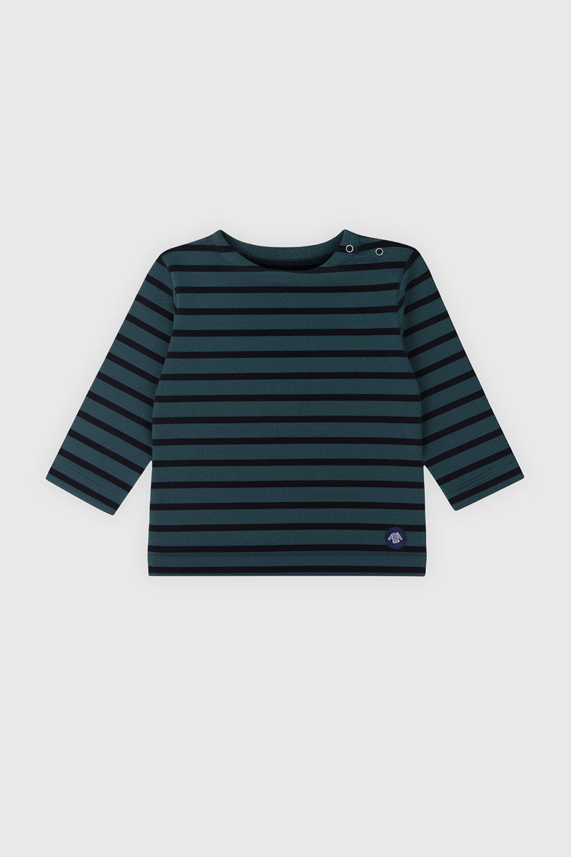 armor-lux-marini-re-baby-coton-pais-col-bateau-manches-longues image 1