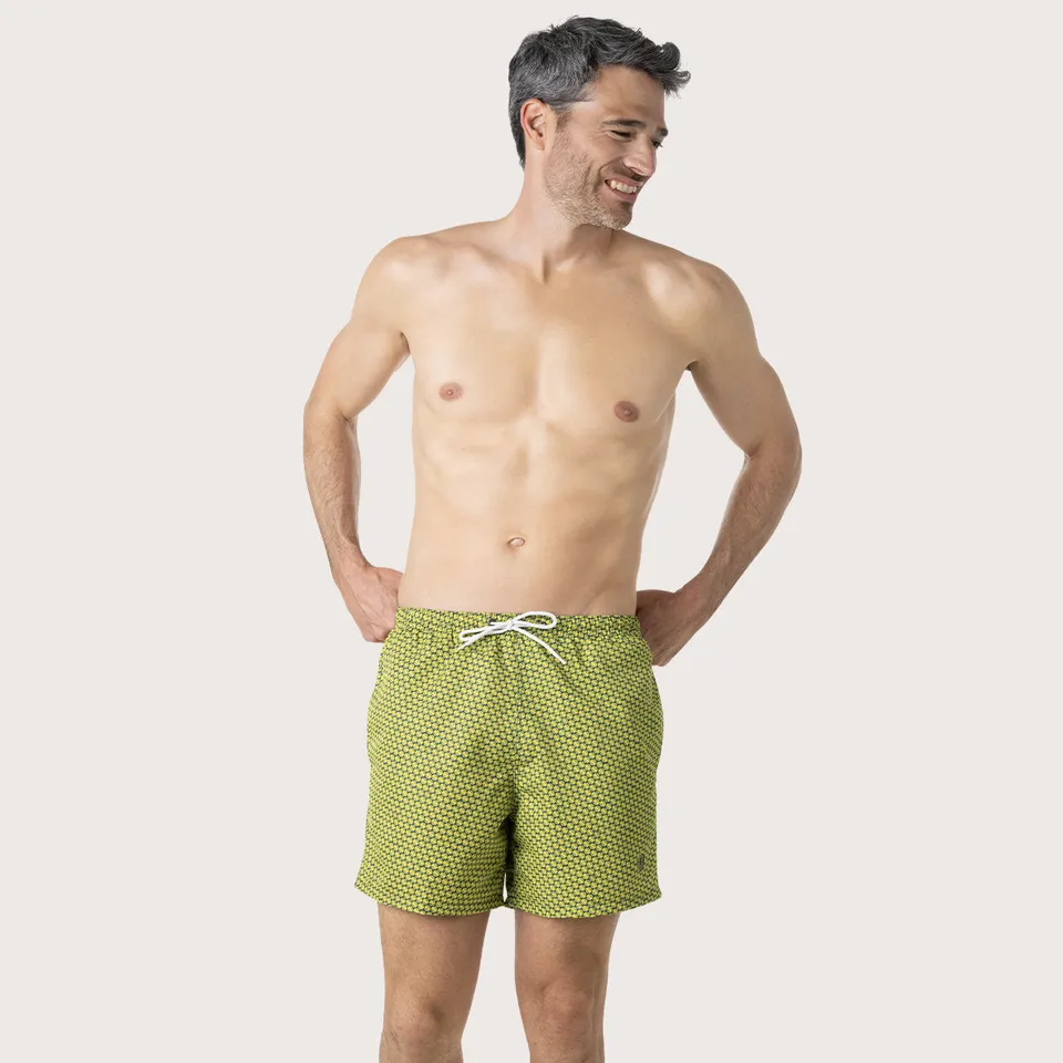 eminence-x-smileyworld-bermuda-de-bain-homme-tennis-jaune-polyester-recycl image 1