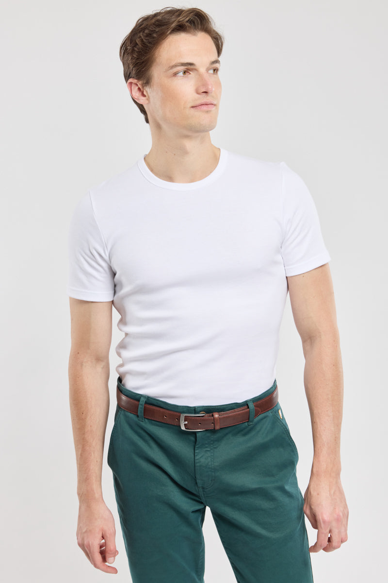 armor-lux-ceinture-homme-cuir-de-bovin-marron-fabriqu-e-en-france image 3