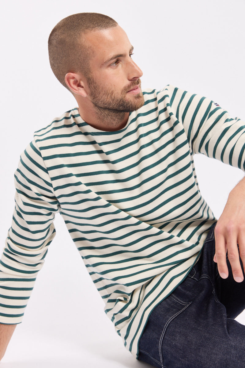 armor-lux-marini-re-homme-manches-longues-coton-rustique-col-bateau image 1