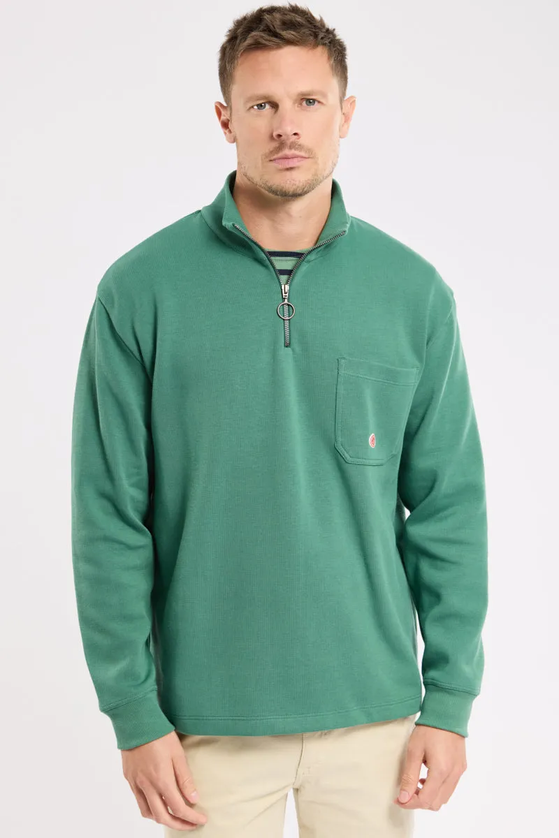 armor-lux-h-ritage-sweat-homme-col-camionneur-coton-pais image 1