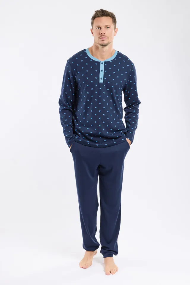 armor-lux-pyjama-jogging-homme-micromotifs-coton-pais image 1