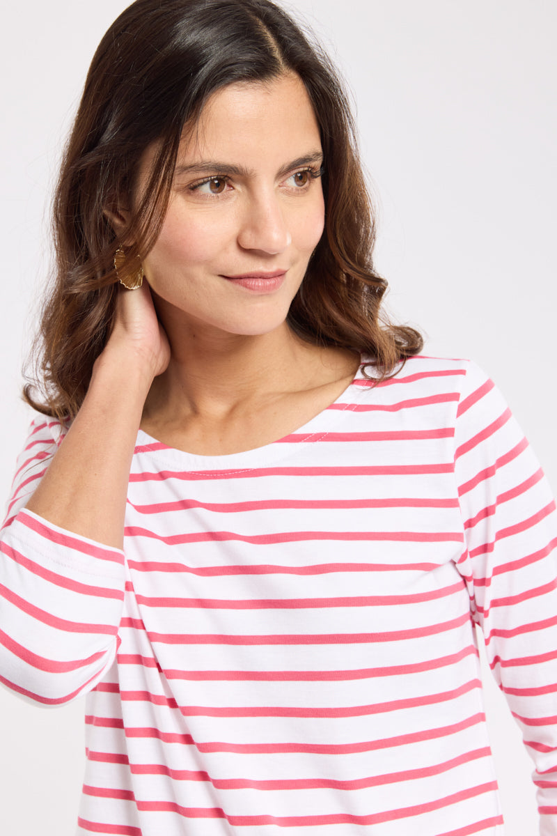 armor-lux-marini-re-femme-manches-3-4-coton-l-ger-col-bateau-3 image 2