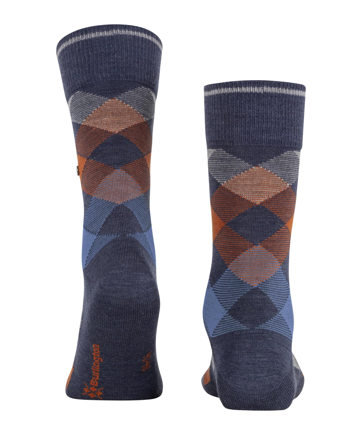 burlington-newcastle-m-chaussettes-homme-laine-fantaisie-bleu-dark-blue-melange- image 2