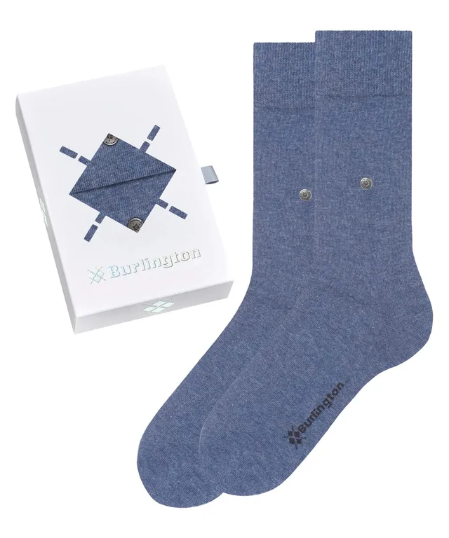 burlington-basic-uni-gift-box-chaussettes-homme-coton-lot-de-2-bleu image 1