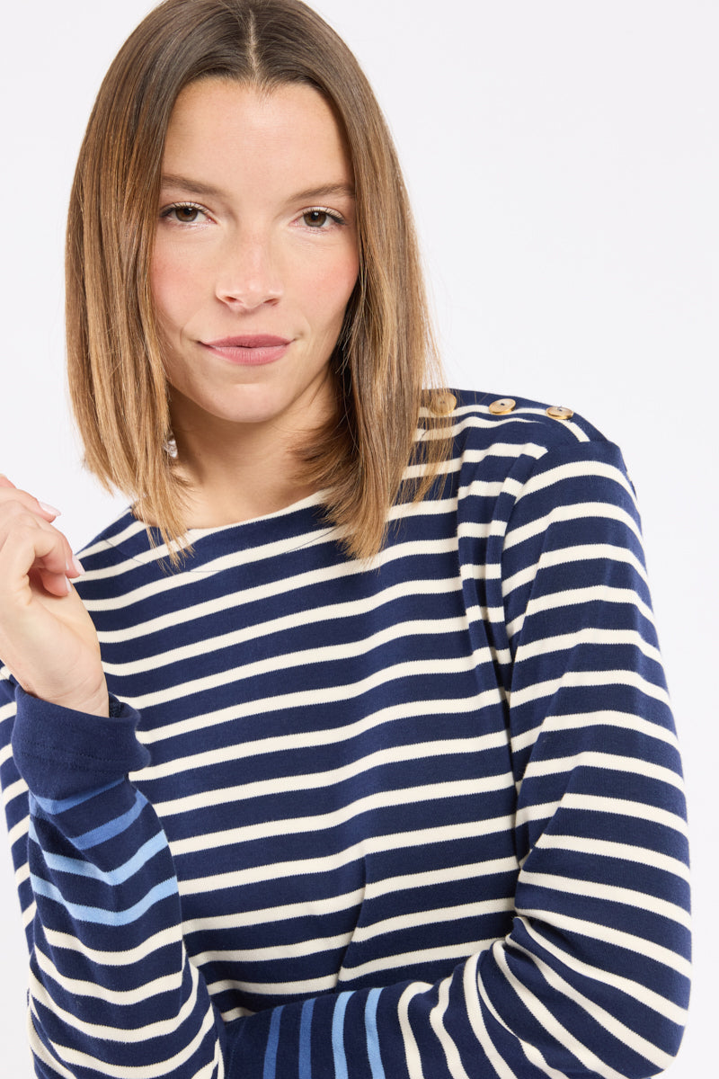 armor-lux-marini-re-femme-paule-boutonn-e-coton-pais-3 image 2