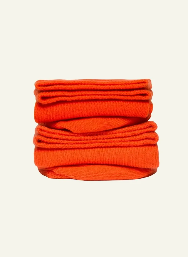 archiduchesse-chaussettes-courtes-orange-citrouille-coton image 1