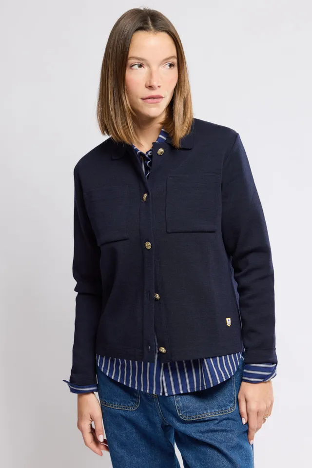 armor-lux-veste-boutonn-e-h-ritage-femme-maille-mecmor-laine image 1