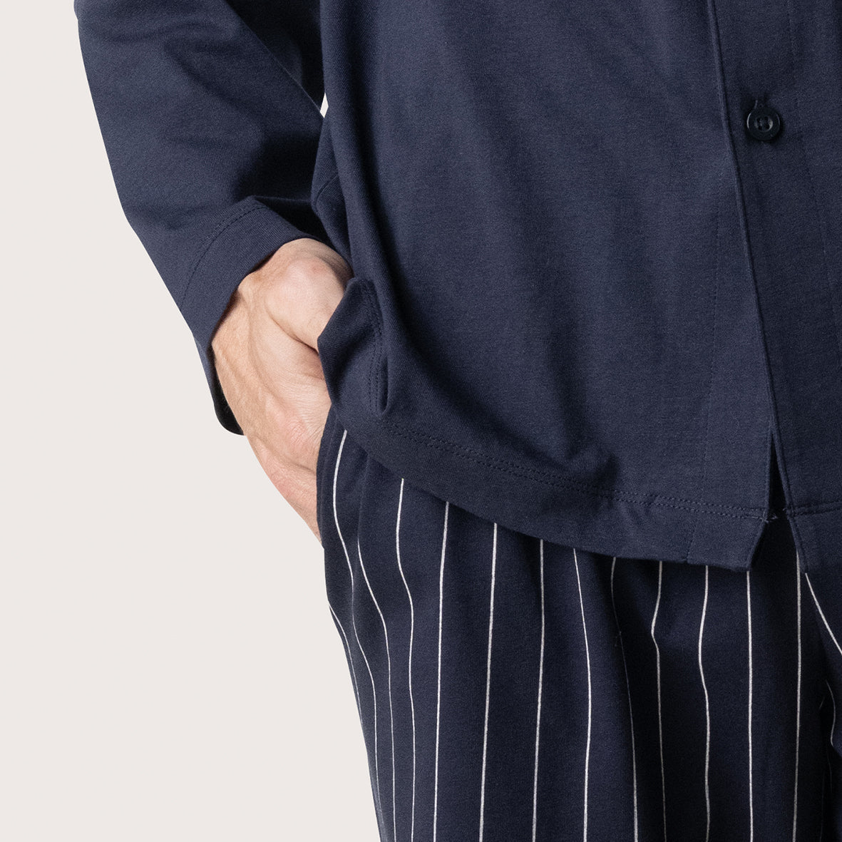 eminence-pyjama-long-homme-sport-club-veste-boutonn-e-marine image 3