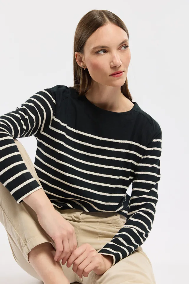 armor-lux-marini-re-femme-jacquard-coton-maille-210g-m image 1