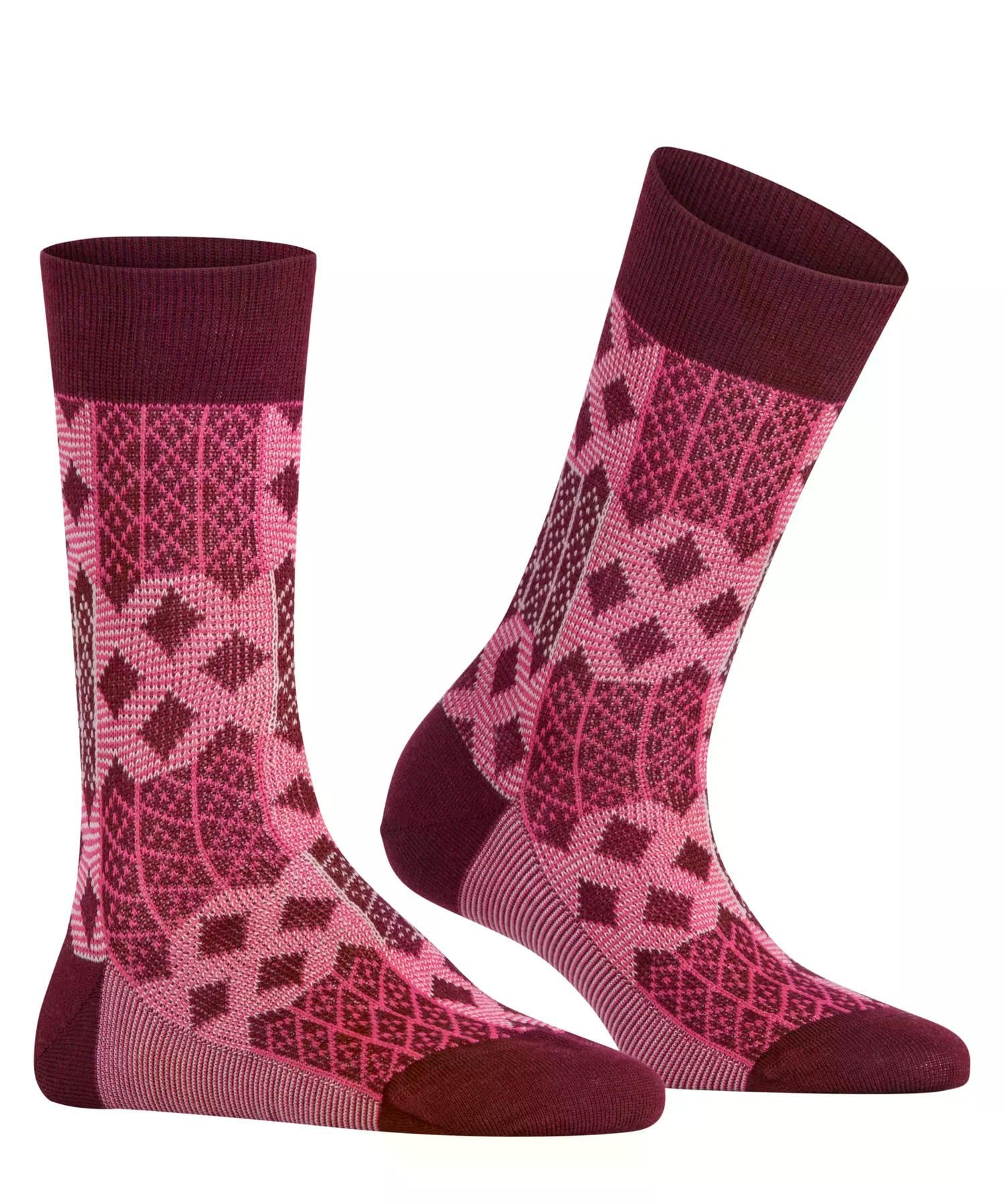 burlington-mosaic-chaussettes-femme-laine-respirante-patchwork-argyle image 4