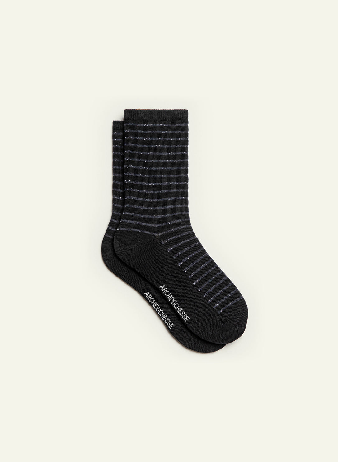 archiduchesse-voie-lact-e-chaussettes-courtes-fantaisie-lurex-argent image 2