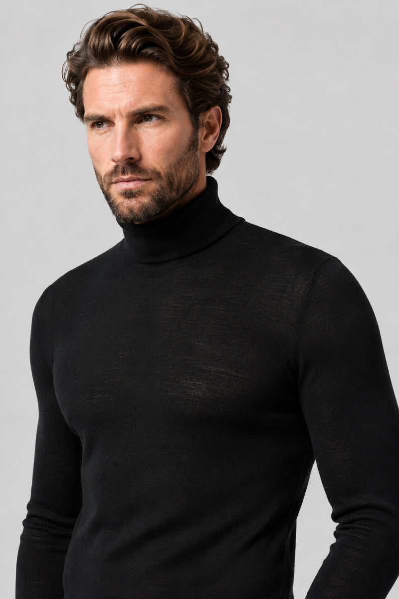 armor-lux-t-shirt-manches-longues-col-haut-homme-laine-et-soie image 2