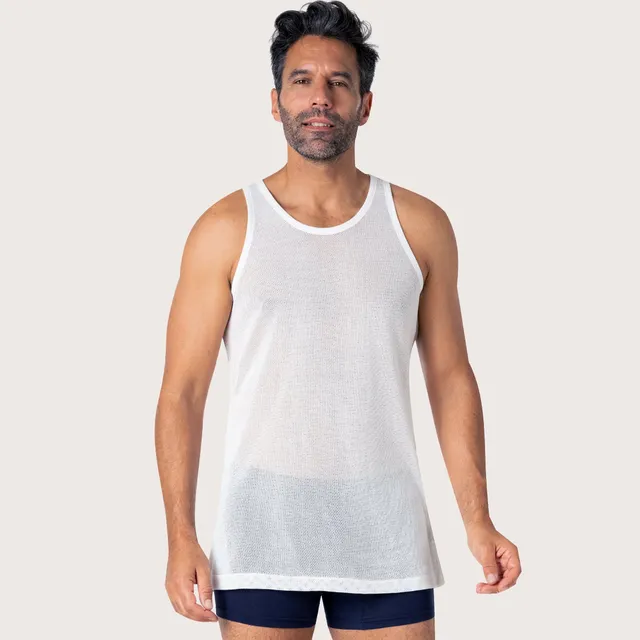 eminence-heritage-200-d-bardeur-homme-maille-a-r-e-pur-coton-blanc image 1
