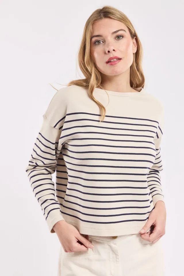 armor-lux-marini-re-interlock-femme-coton-manches-longues image 1