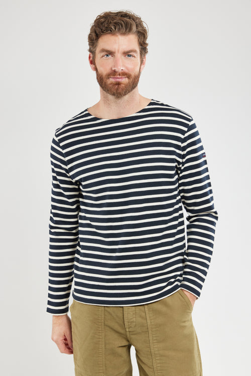 armor-lux-marini-re-homme-col-rond-coton-rustique-manches-longues image 5