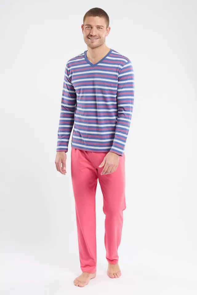 armor-lux-pyjama-droit-homme-coton-ray image 1