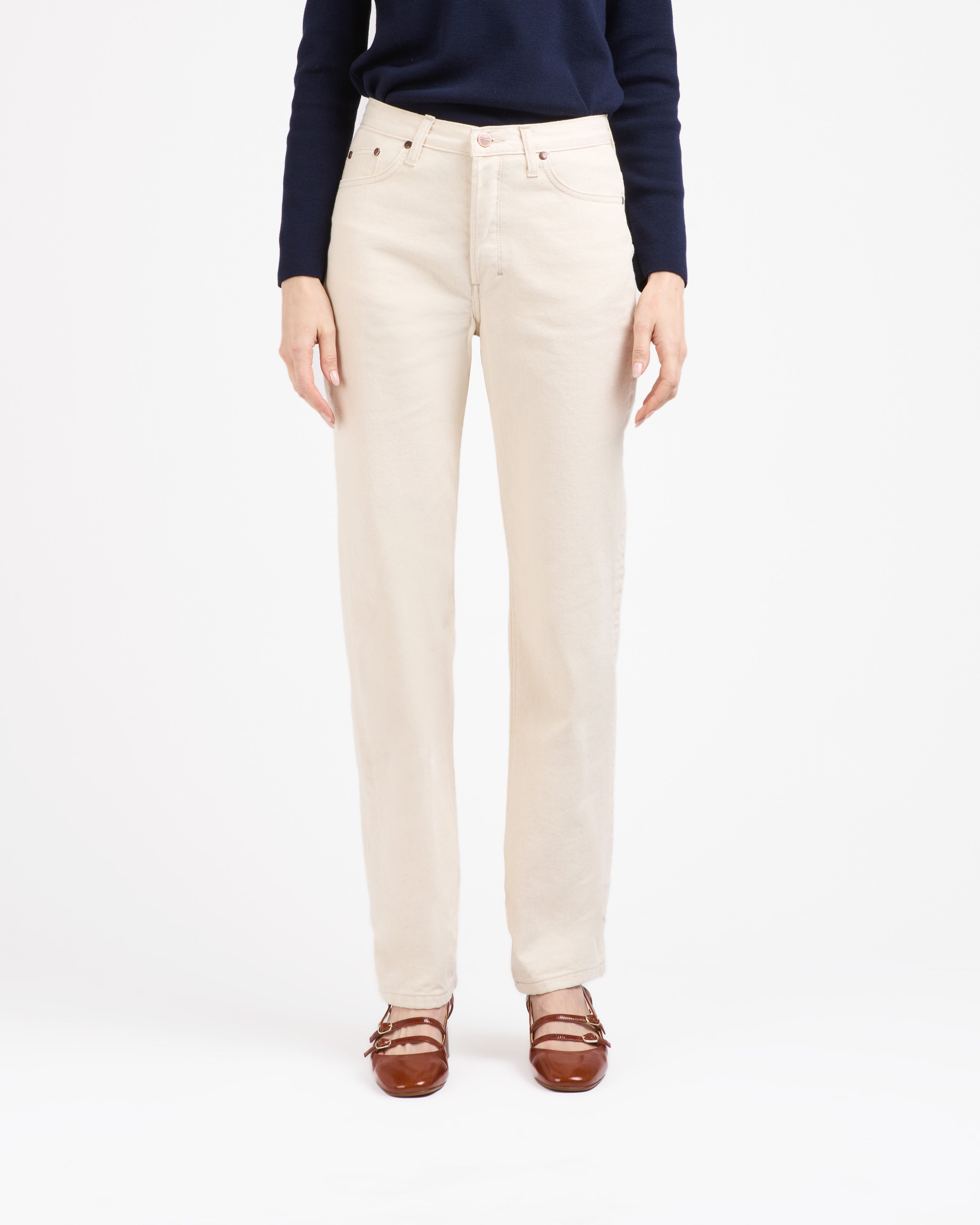 atelier-tuffery-jean-apolline-femme-droit-taille-haute-cru-en-coton image 3