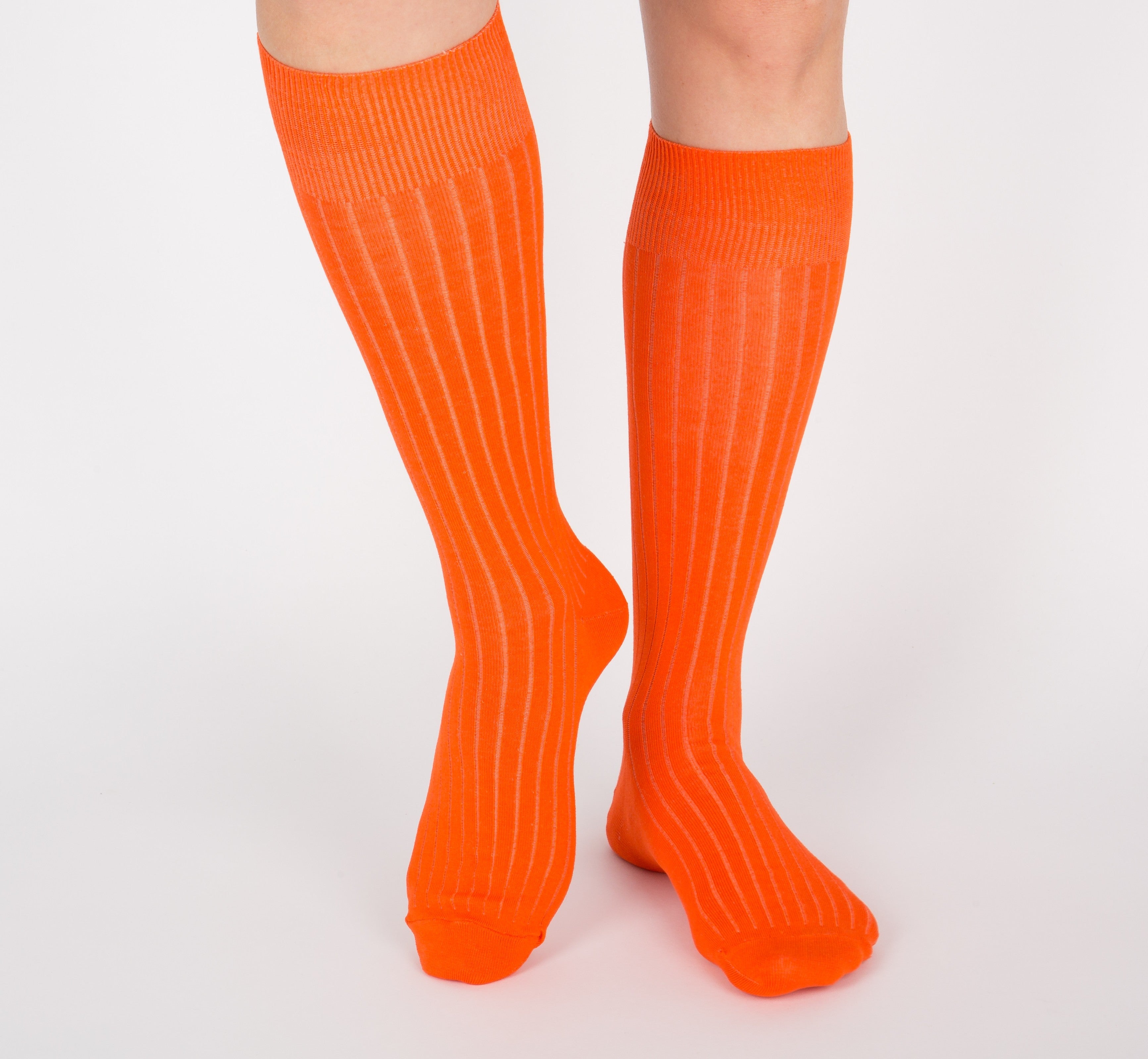 archiduchesse-orange-d-sespoir-chaussettes-de-luxe-fil-d-cosse-mi-mollet image 6
