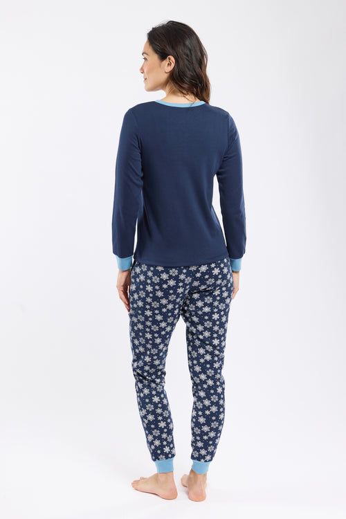armor-lux-pyjama-pais-coton-femme-motif-flocon image 5