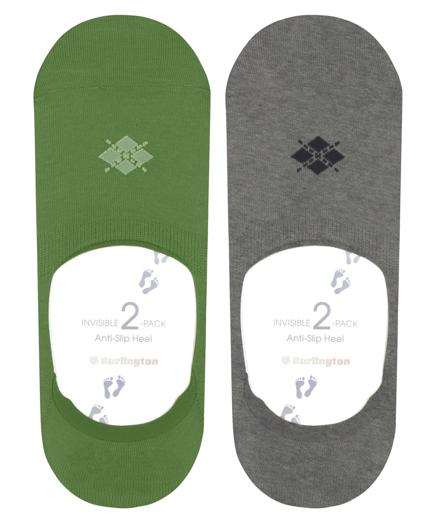 burlington-everyday-chaussettes-invisibles-homme-coton-x2-vert-fairway-7480-39-4 image 4